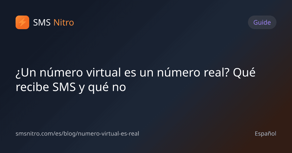 ¿Un número virtual es un número real? Qué recibe SMS y qué no
