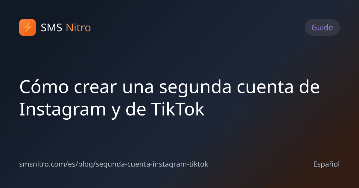 Cómo crear una segunda cuenta de Instagram y de TikTok