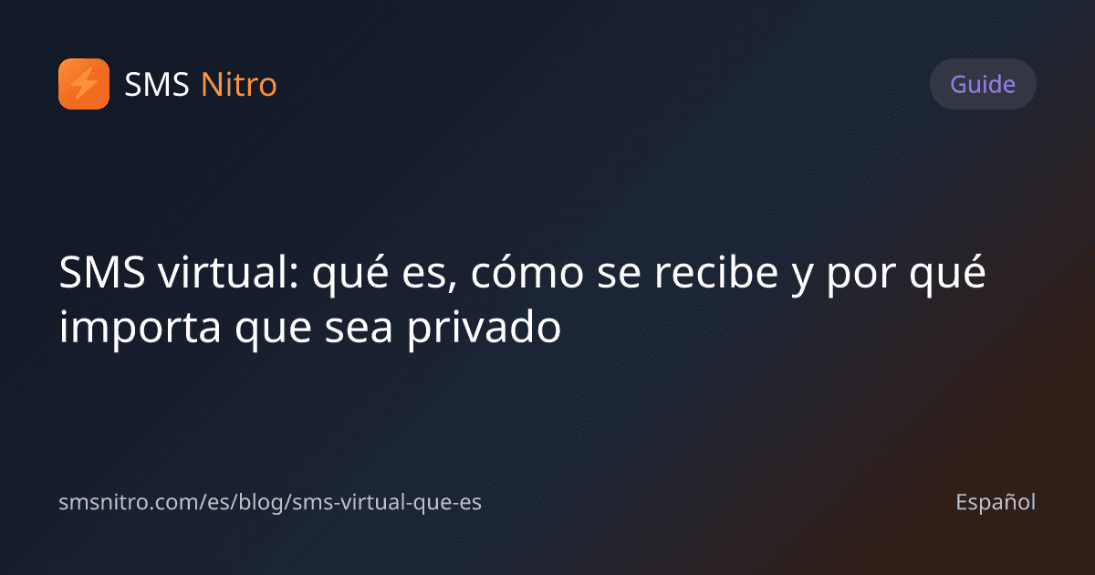 SMS virtual: qué es, cómo se recibe y por qué importa que sea privado