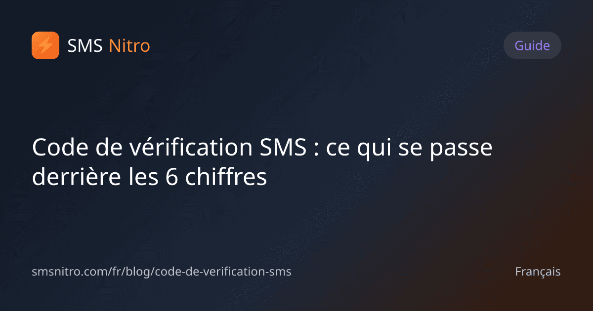 Code de vérification SMS : ce qui se passe derrière les 6 chiffres