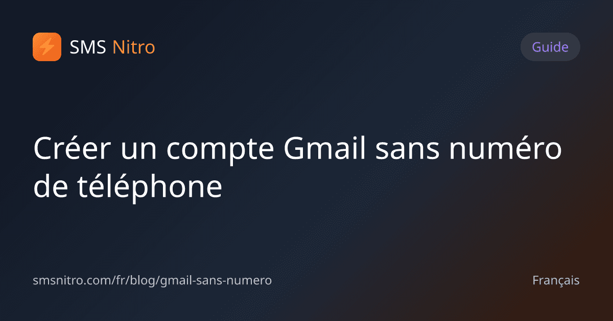 Créer un compte Gmail sans numéro de téléphone