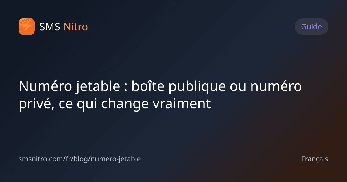 Numéro jetable : boîte publique ou numéro privé, ce qui change vraiment
