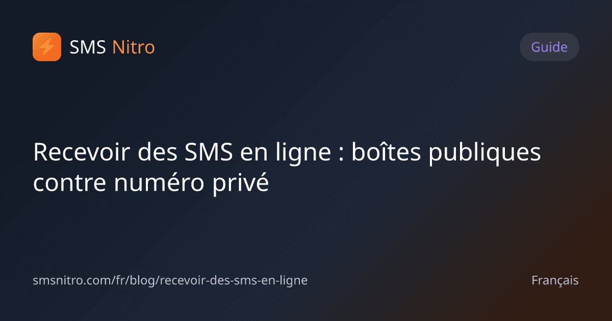 Recevoir des SMS en ligne : boîtes publiques contre numéro privé