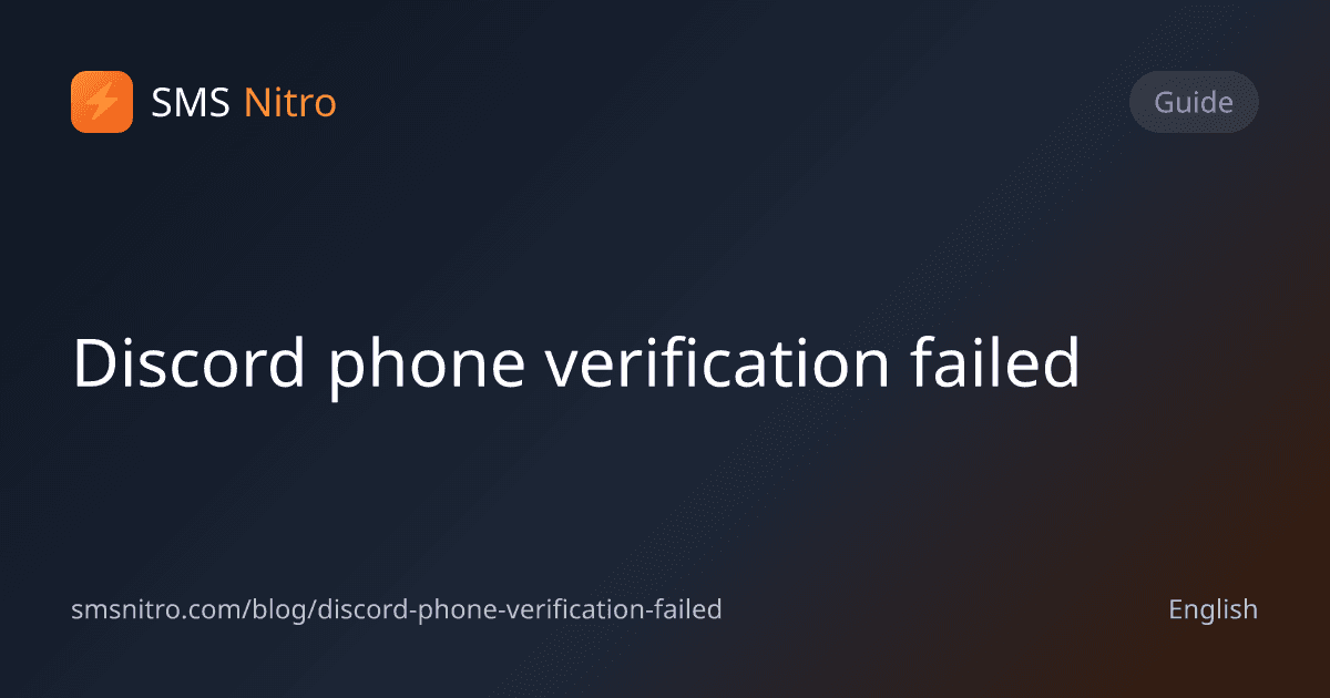 Discord phone verification failed