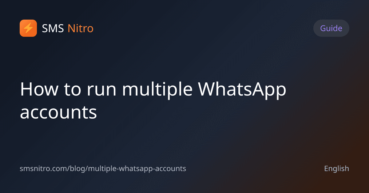 How to run multiple WhatsApp accounts