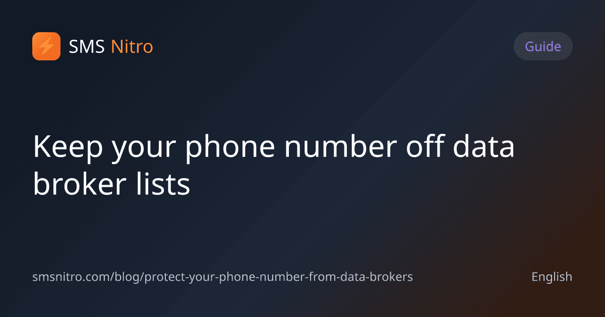 Keep your phone number off data broker lists