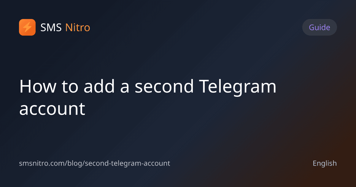 How to add a second Telegram account
