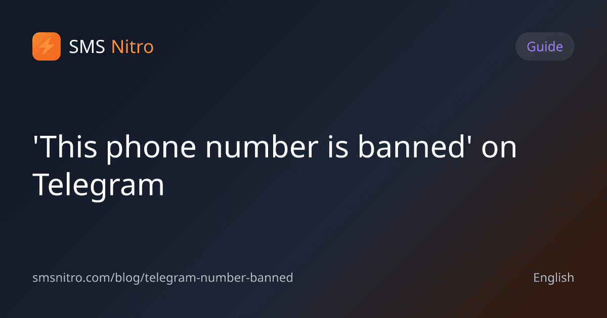 'This phone number is banned' on Telegram