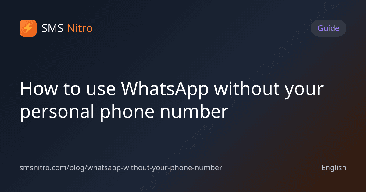 How to use WhatsApp without your personal phone number