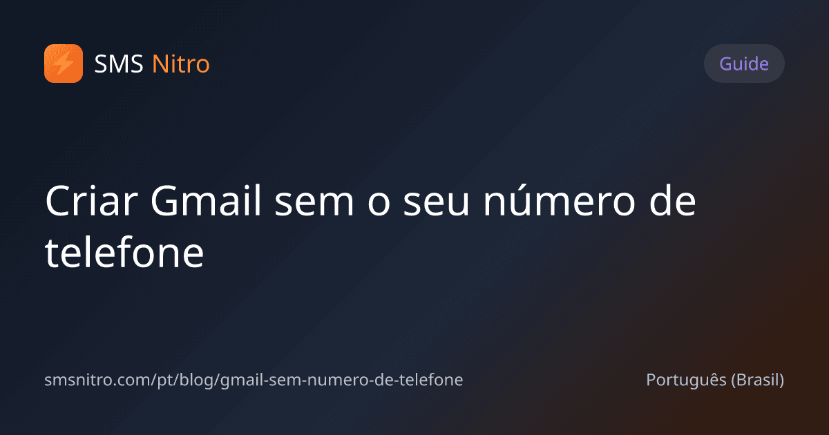 Criar Gmail sem o seu número de telefone