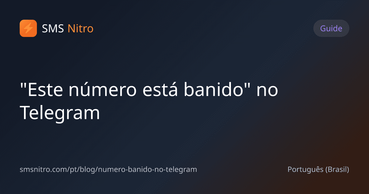 "Este número está banido" no Telegram